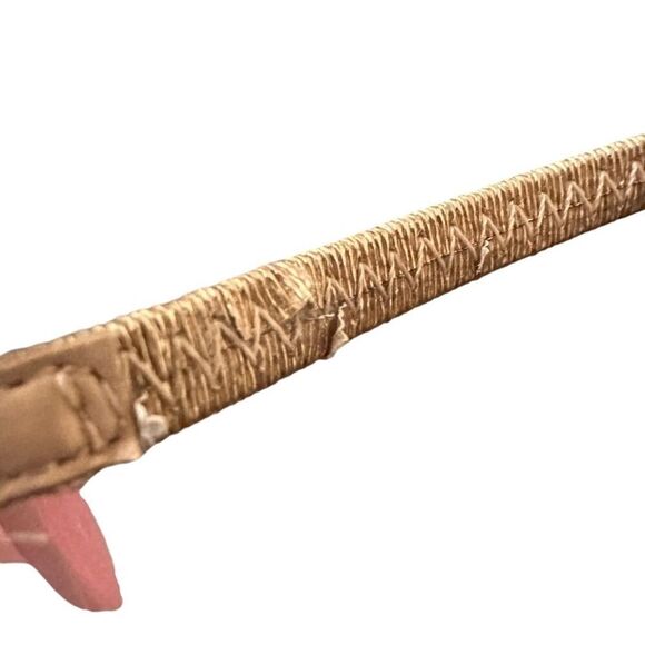 Lulu’s Adelle Light Gold Snake Embossed Ankle Strap Heels Women's 9 Gold - Picture 7 of 12